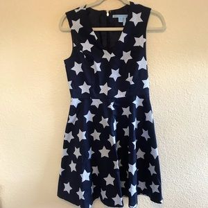 Draper James Navy and White Star Dress